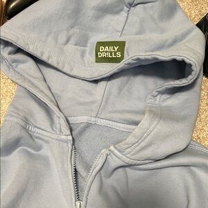 Daily Drills Sky Blue Zip-Up Hoodie